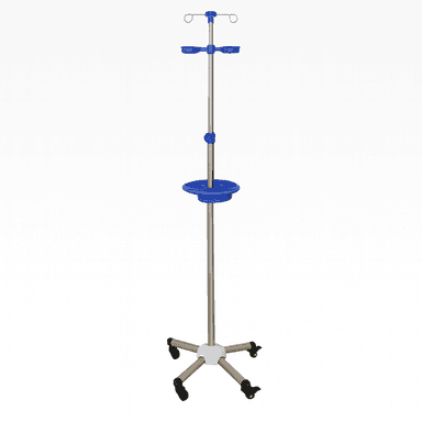 HP-AB04 Stainless steel round tube pentagonal mobile infusion rack