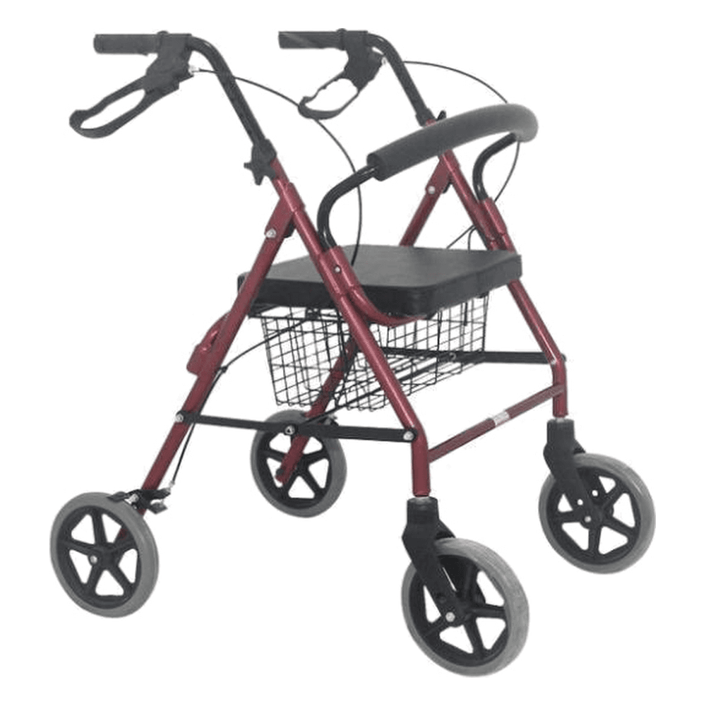 HP-AE04 4 wheel rollator with seat and basket under the seat, backrest and 8-inch casters