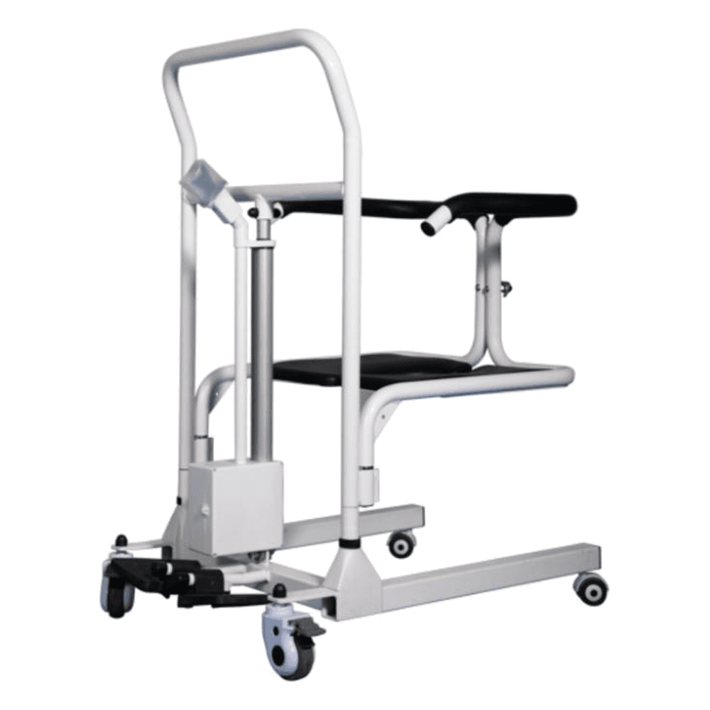 HP-AG09 electric patient lift transfer chair with joystick control, commode seat and foam handle bar
