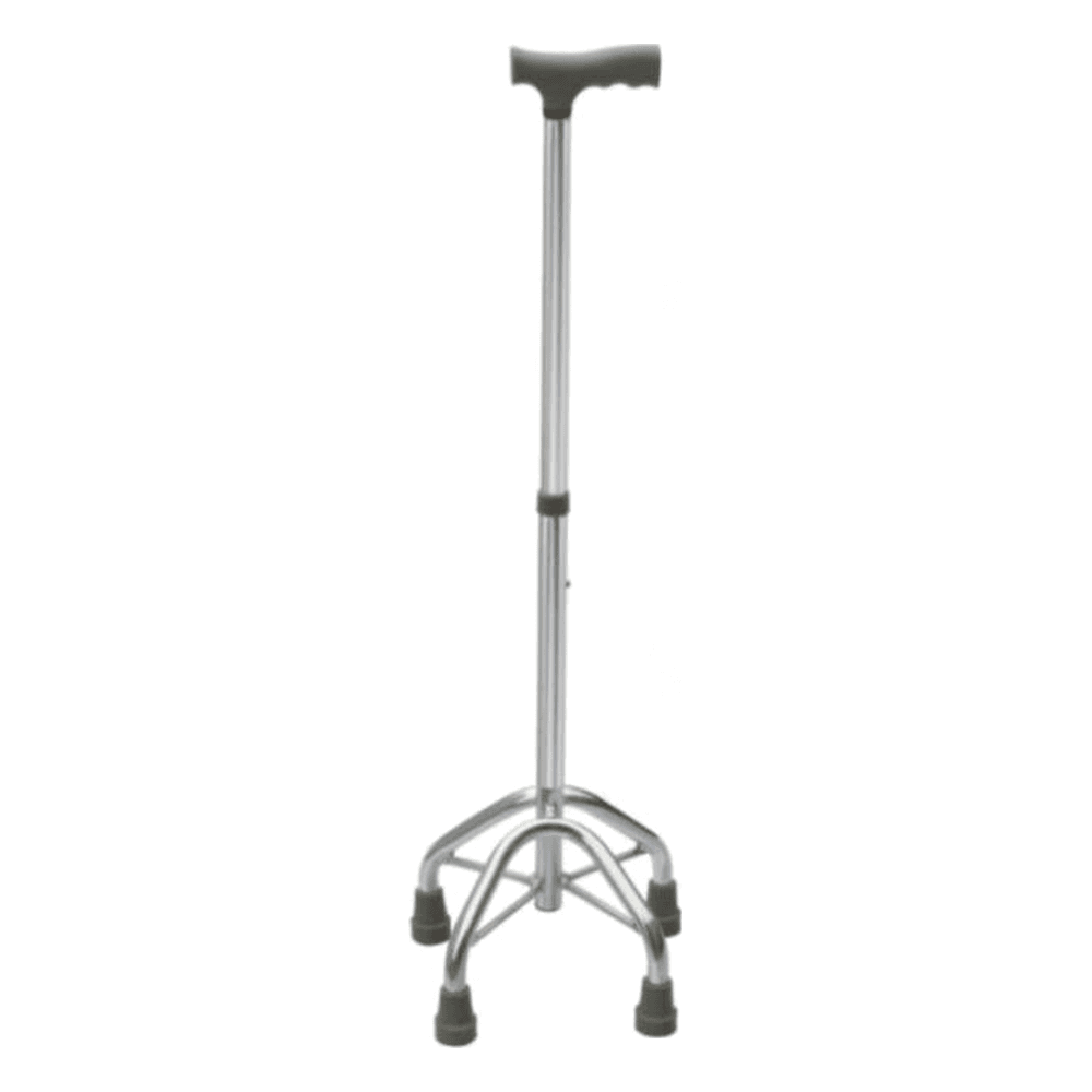 HP-AI05 aluminum quad cane with compact four-point base
