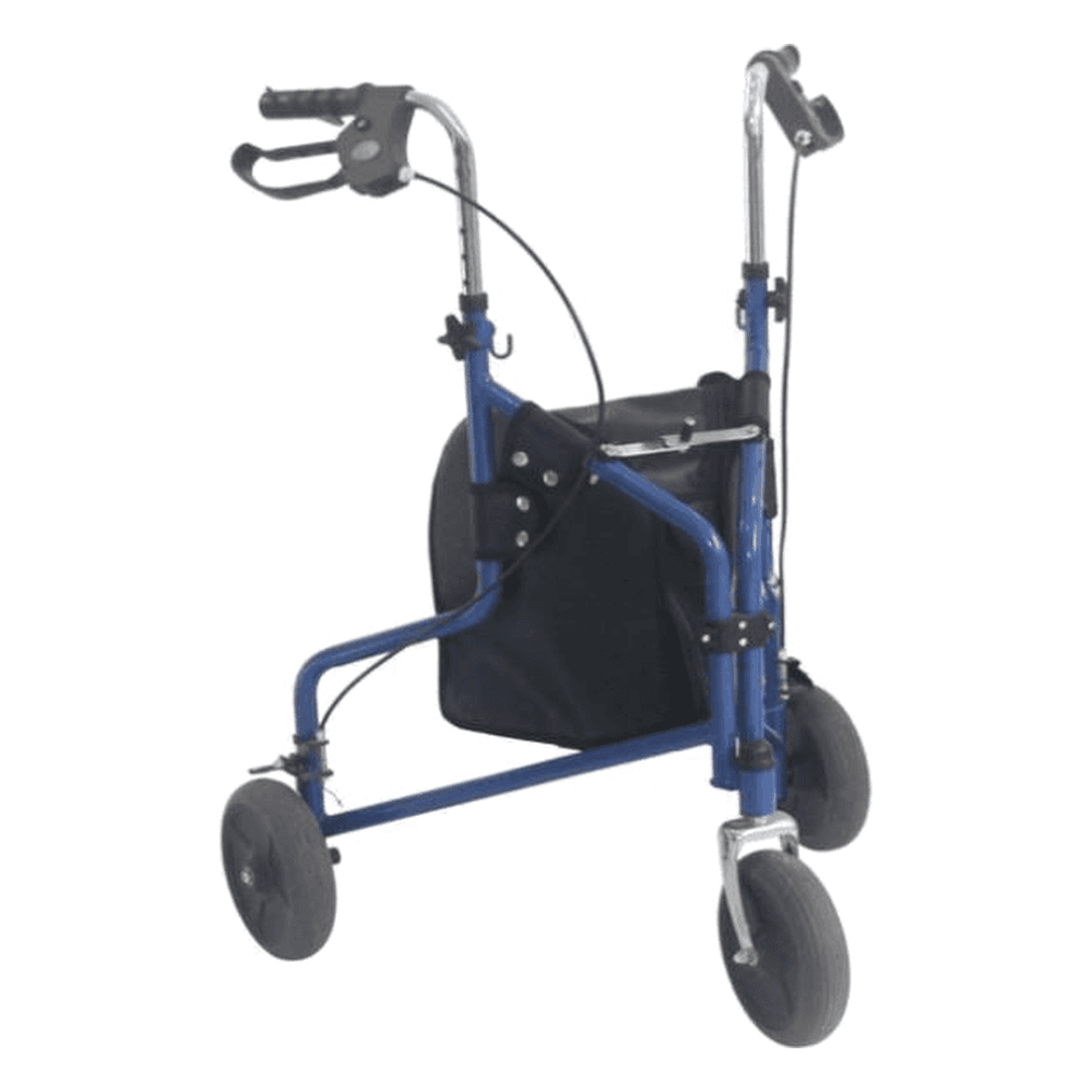 HP-AE07 3 wheel rollator walker with storage bag and loop hand brakes