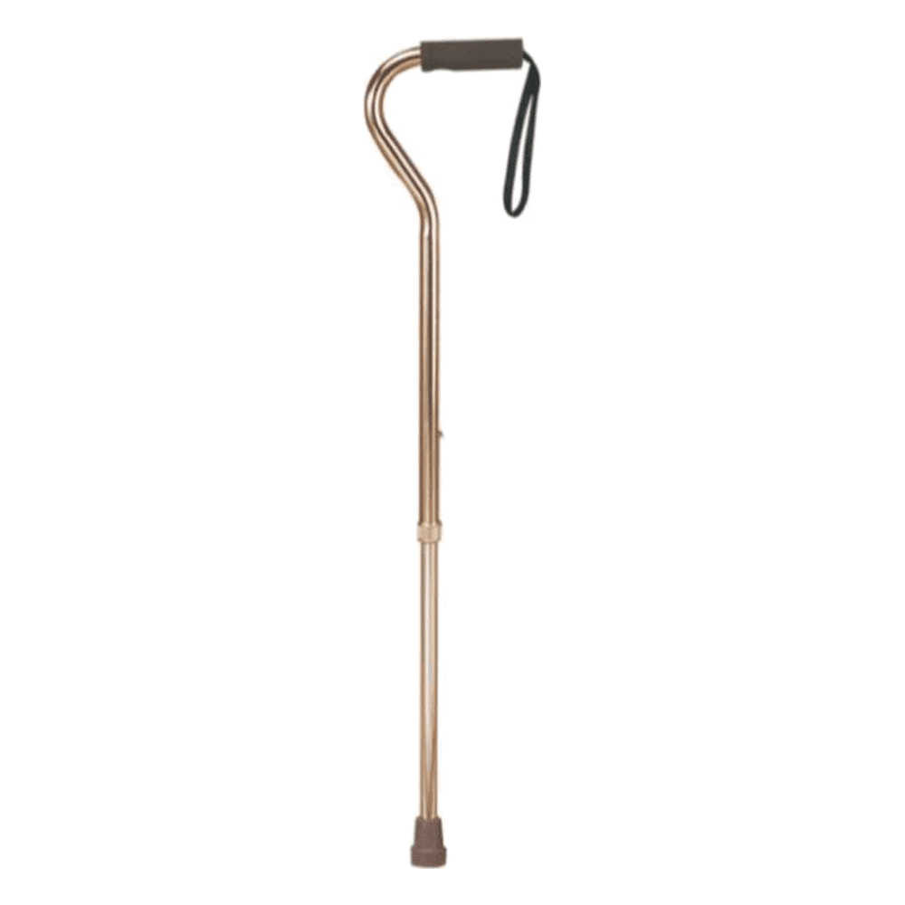 HP-AI03 aluminum offset walking cane with foam grip and wrist strap