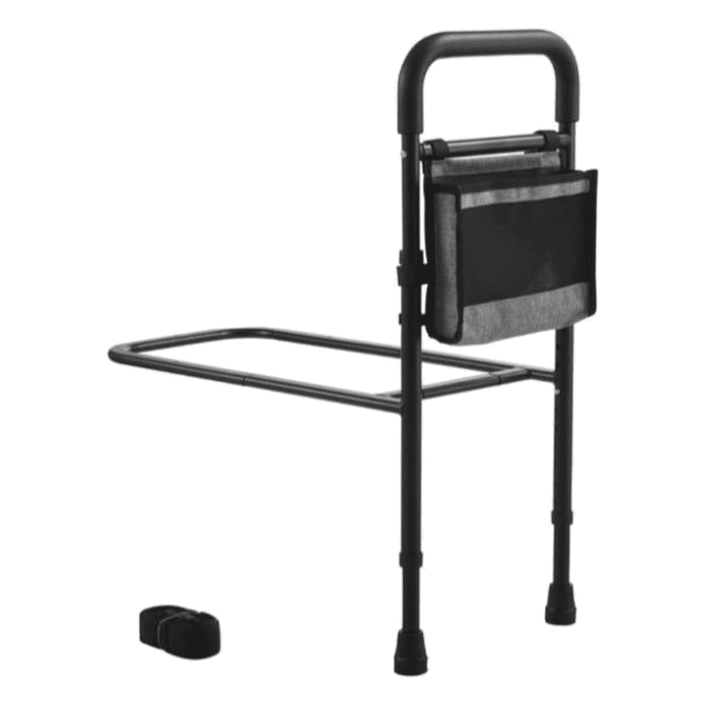 HP-AJ01 bed assist rail with under-mattress base, hand rail and storage pouch